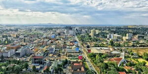 Aerial view of Eldoret Town