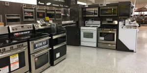 Photo of electronics in a shop.