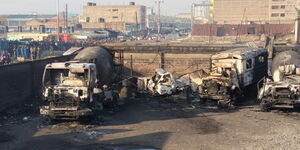 The aftermath of the Embakasi gas explosion that claimed three lives and injured over 220 others on Thursday night, February 1, 2024. 