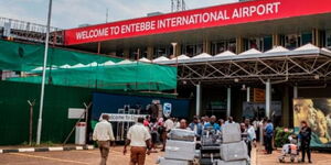 The entrance of the Entebbe Airport