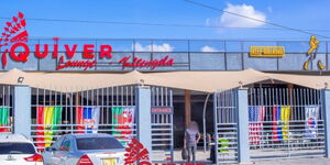 Entrance to Quiver Lounge in Kitengela.