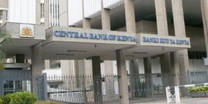 Entrance into Central Bank of Kenya in Nairobi CBD.