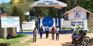 Entrance to Eregi Girls High School in Kakamega County