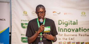 Entreprenuer Charles Oyamo at a conference