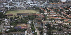 Kibera slums and Langata area in Nairobi