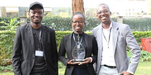 Esther Mueni (center) and the team behind Knock Knock company