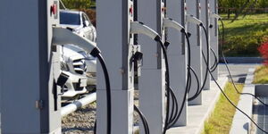A set-up of electric vehicle charging stations 