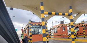 One of the reinforced steels at the Mlolongo toll station on the Nairobi Expressway.