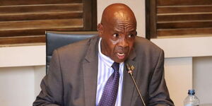 Photo of Education Cabinet Secretary, Ezekiel Machogu appearing before parliamentary committee on November 6, 2023