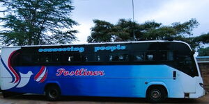 A Posta Kenya bus parked at their Nairobi offices on November 17, 2023.