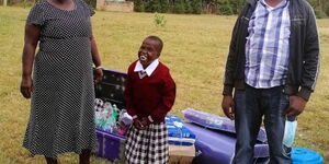 Faith Jeptui in her school uniform after wellwishers 