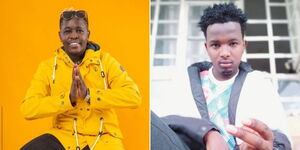 A photo collage of Lawrence Njuguna alias DJ Fatxo posing for a photo on May 17, 2023 (left) and Jeff Mwathi taking a photo in November 2022.