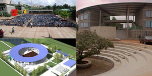 The Nairobi schools at different stages of refurbishment.