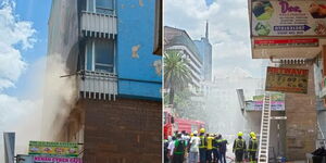 Fire breaks out at Nacico Building in Nairobi.