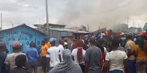 Fire at Mukuru Kwa Njenga Slums