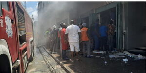 A fire at Ngere Tea Factory