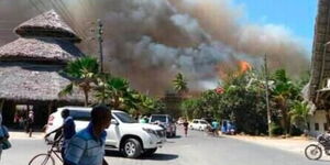 The Oasis Village Hotel in Malindi, Kilifi county was on Saturday March 13, engulfed by fire.