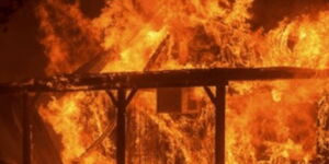 File image of a house on fire