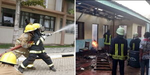 Firefighters contain a fire in two different instances.