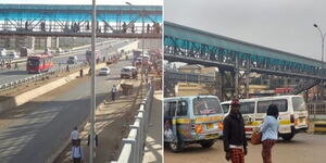 Photo collage of footbridges along Thika Super Highway