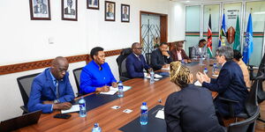 Foreign Affairs Principal Secretary Korir Sing'Oei meets Ford Foundation officials in Nairobi on August 1, 2024