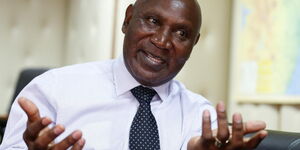 Kenya's Auditor General Edward Ouko speaking during a Reuters interview in Nairobi on June 14, 2018.