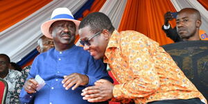 Former Prime Minister Raila Odinga (life) and National Assembly Minority Leader Opiyo Wandayi.