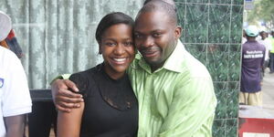 Former KTN News Anchor Esther Arunga (left) and Quincy Timberlake.