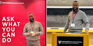 Former Mombasa Governor Hassan Joho at Harvard University's Kennedy School of Government.