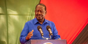 Former Prime Minister Raila Odinga during his speech on December 6, 2023