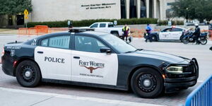 Fort Worth police patrol the city in Texas, US in April 2022