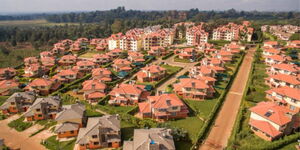 An aerial photo of Four Ways junction in Kiambu County.
