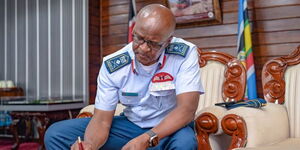 CDF General Francis Ogolla at the Ministry of Defence offices in Nairobi.