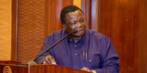 COTU Secretary General Francis Atwoli speaking during a past event.