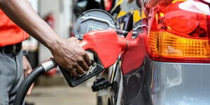Fueling at a petrol station in Kenya.