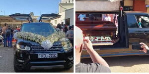 A photo of world record holder, Kelvin Kiptum's funeral procession on February 22, in Eldoret