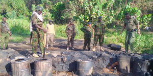 Police destroy Illicit brew in Kakamega