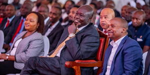 Deputy President Rigathi Gachagua, Interior Cabinet Secretary Kithure Kindiki, and Kirinyaga Governor Ann Waiguru at a past meeting.