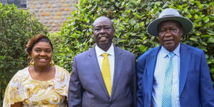 From left to right: Pastor Dorcas Rigathi, Deputy President Rigathi Gachagua and his brother, Jack Reriani. 
