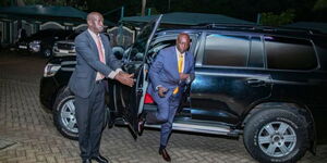 Deputy President Rigathi Gachagua arriving at his Harambee Annex Office at 5am, March 2024.