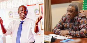 Collage image of Deputy President Rigathi Gachagua and Former President Uhuru Kenyatta