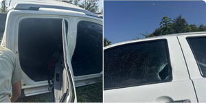 Images showing cars belonging to Former Deputy President damaged 