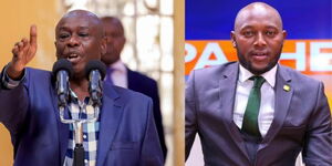 A collage of Rigathi Gachagua and Stephen Letoo