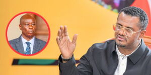 UDA Secretary General Hassan Omar and DCP party boss Rigathi Gachagua.  