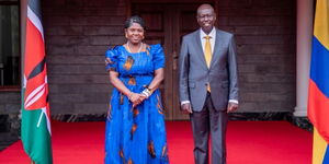 The Vice President of Colombia Francia Elena Màrquez Mina(Left) and Deputy President Rigathi Gachagua (Right) on May 15, 2023. 