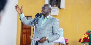 Deputy President Rigathi Gachagua during a church service at St. Anthony of Padua Catholic Church, Dallas, Embu County on November 12, 2023.