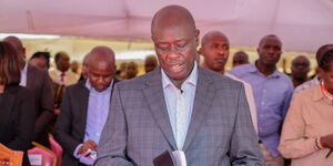 Deputy President Rigathi Gachagua during a Thanksgiving ceremony in Kitui East on December 17, 2023.