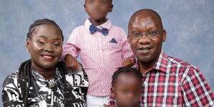 A file image of deceased Nakuru doctor James Gakara with his family