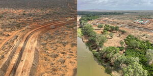 Galana Kulalu Project adjacent to the Tsavo East National Park.
