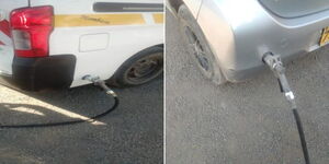 A photo collage of Public Service Vehicles (PSVs) using Liquefied Petroleum Gas (LPG) as fuel pictured on May 28, 2023. 